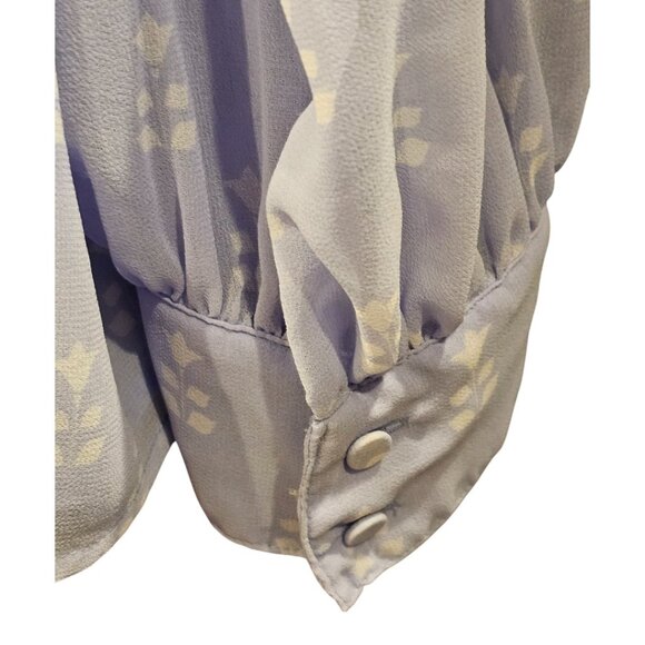 Ann Taylor Long Sleeve Button Down Light Purple Blouse - Picture 8 of 8